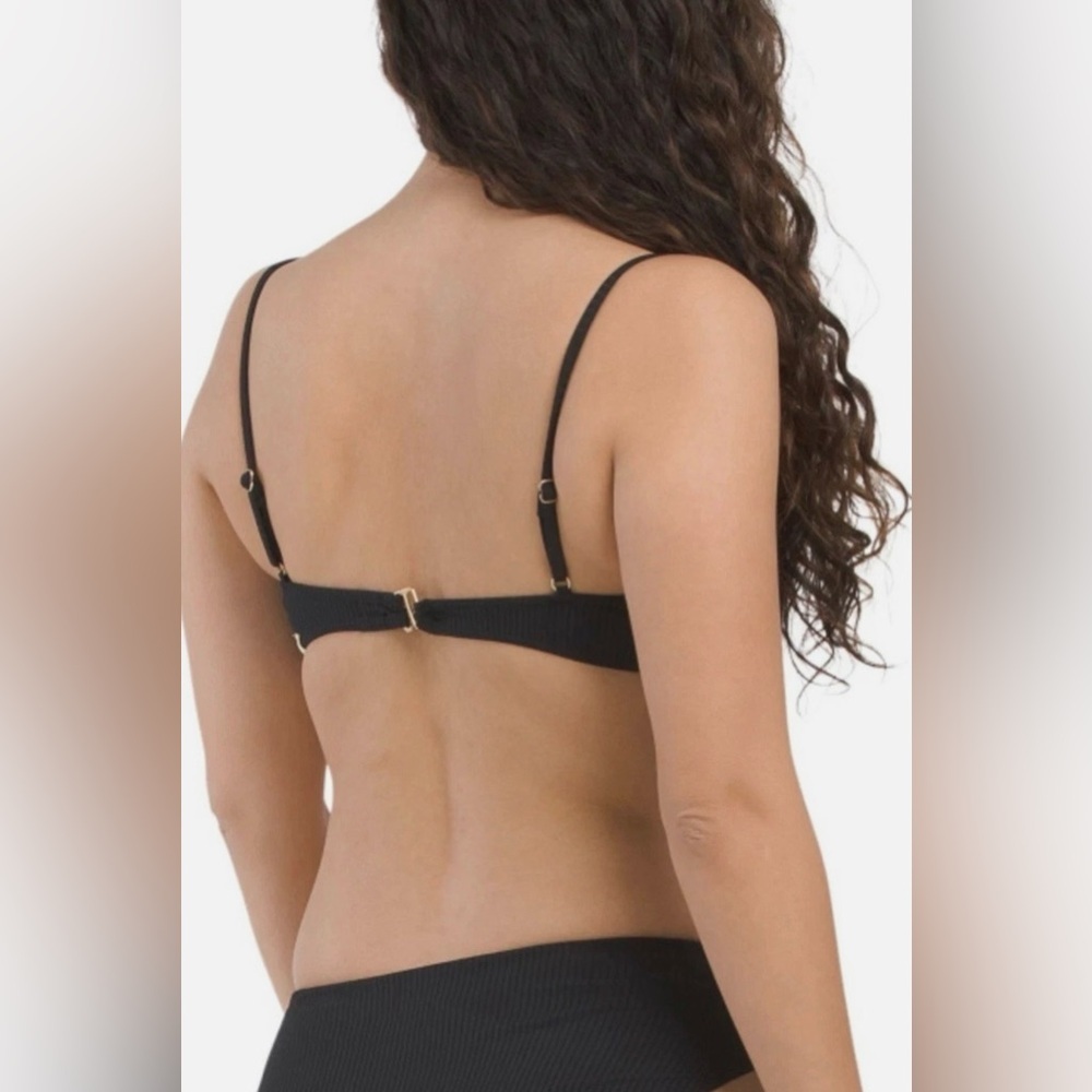 NWT SUMMERSALT The Ribbed Wanderlust Sea Urchin Black Bikini Swim Size 20 - Picture 3 of 7